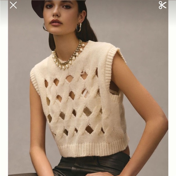 Anthropologie Jackets & Blazers - Anthropologie Pilcro Cutout Knit Vest ONE SIZE